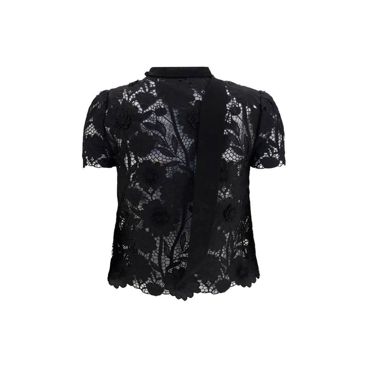 Self-Portrait Black Polyester Blouse