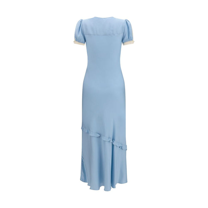 Self-Portrait Blue Viscose Casual Dress
