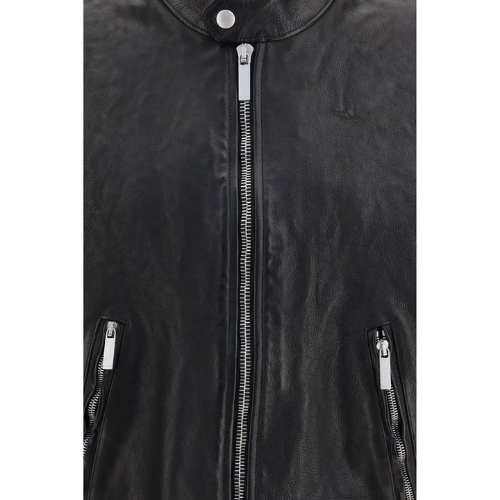 Gucci Black Buffalo Leather Bomber