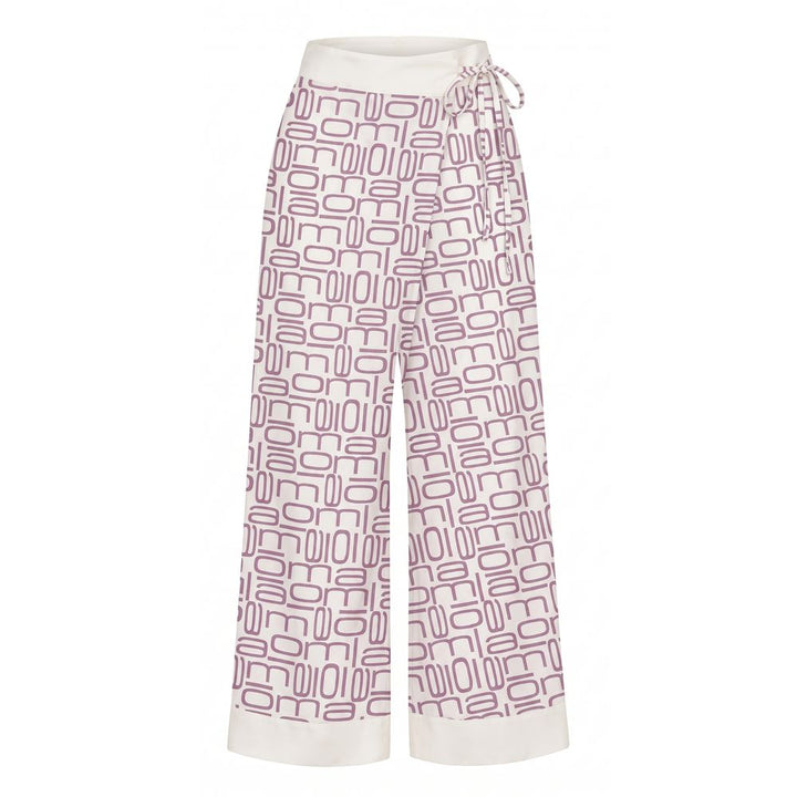 Malo Purple Silk Women Pants