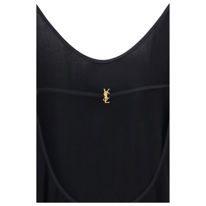 Saint Laurent Black Viscose Cocktail Dress