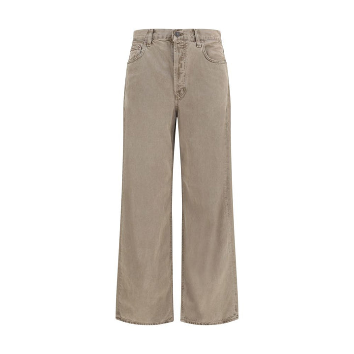 Agolde Brown Cotton Casual Pants