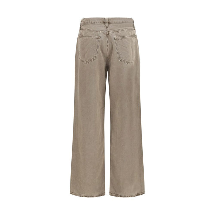 Agolde Brown Cotton Casual Pants