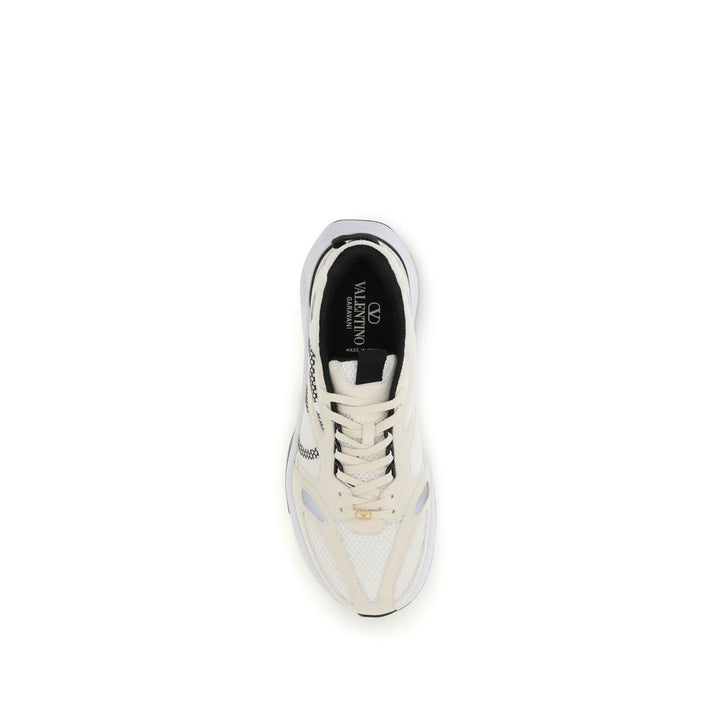 Valentino Garavani White Fabric Low Top Sneakers