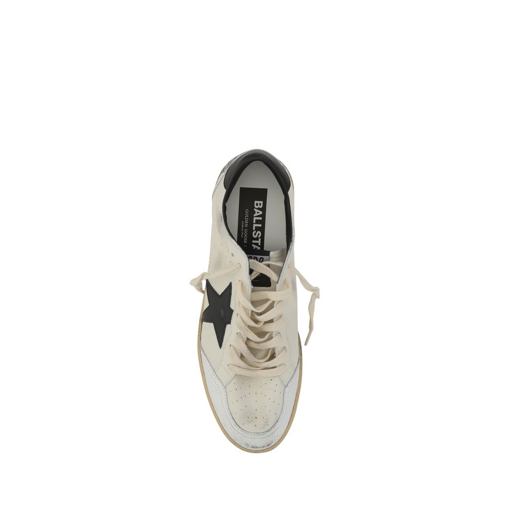 Golden Goose White Calf Leather Bos Taurus Athletic Sneakers