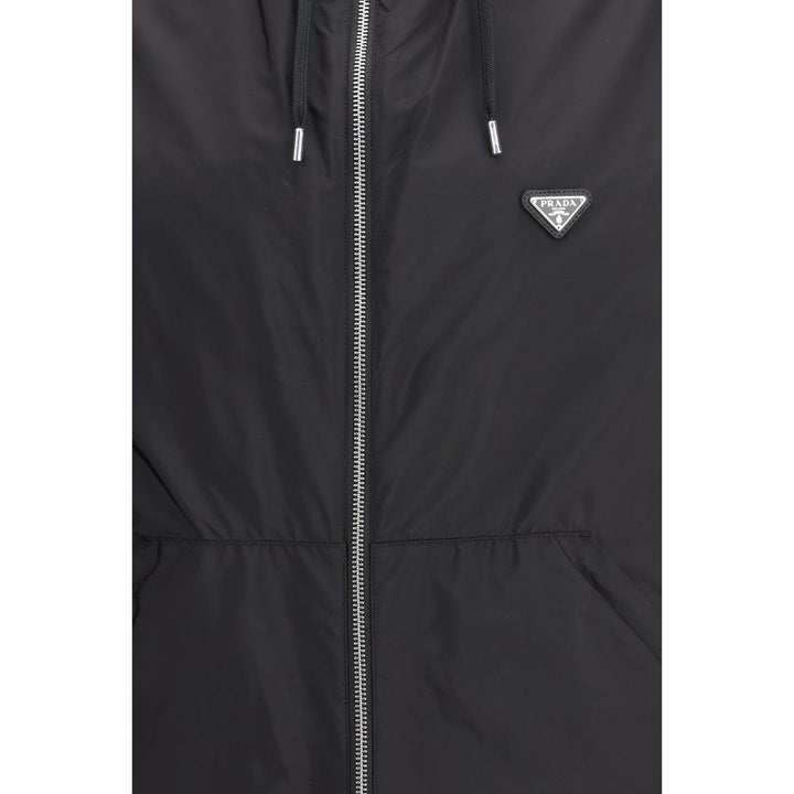 Prada Black Recycled Polyamide Shell Jacket