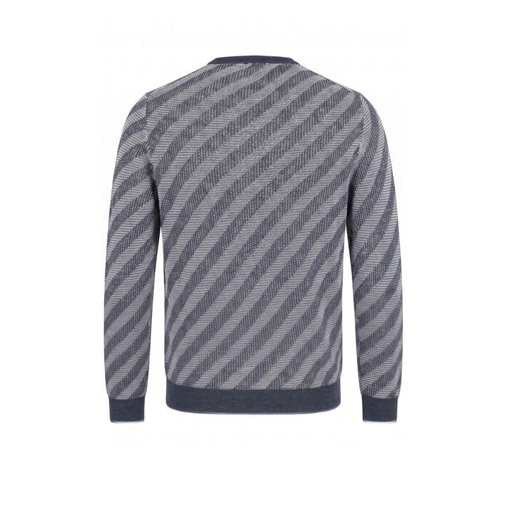 Malo Blue Linen Men Sweater