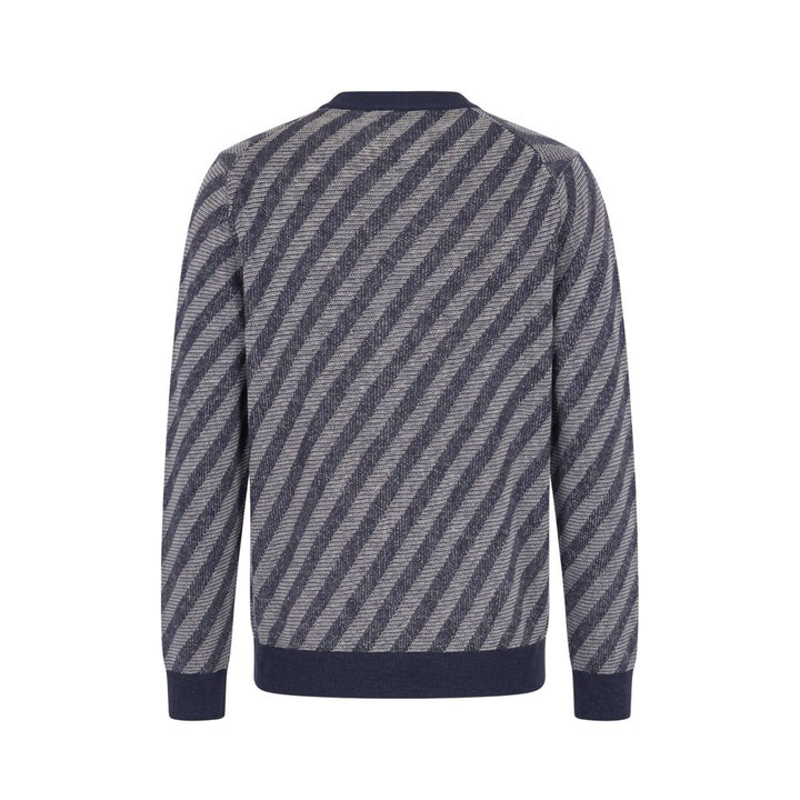 Malo Blue Linen Men Cardigan