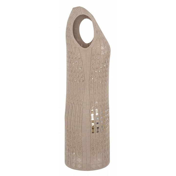 Malo Beige Cotton Women Dress