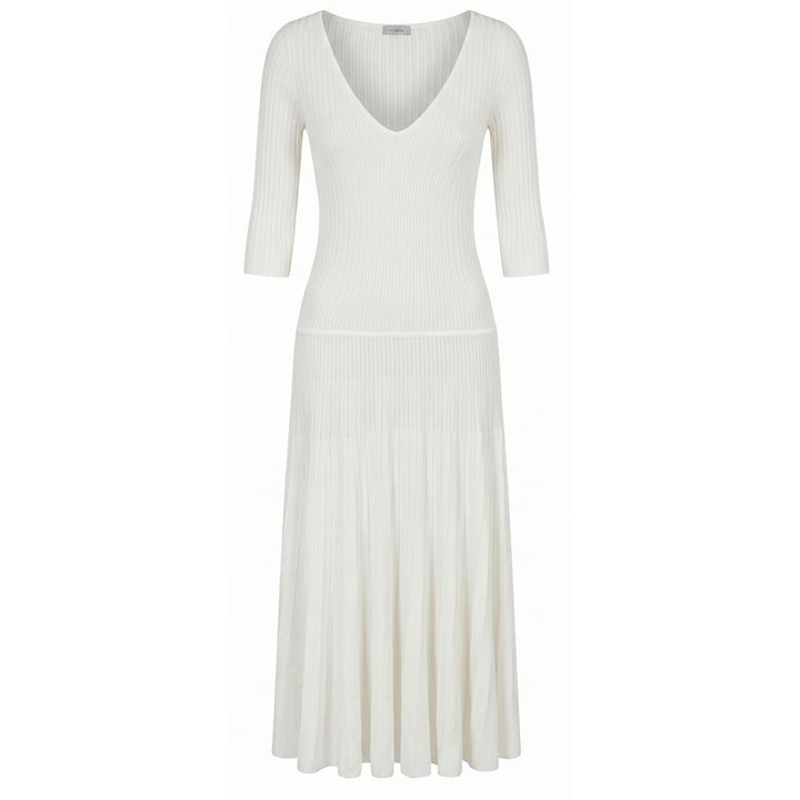 Malo White Cotton Women Dress