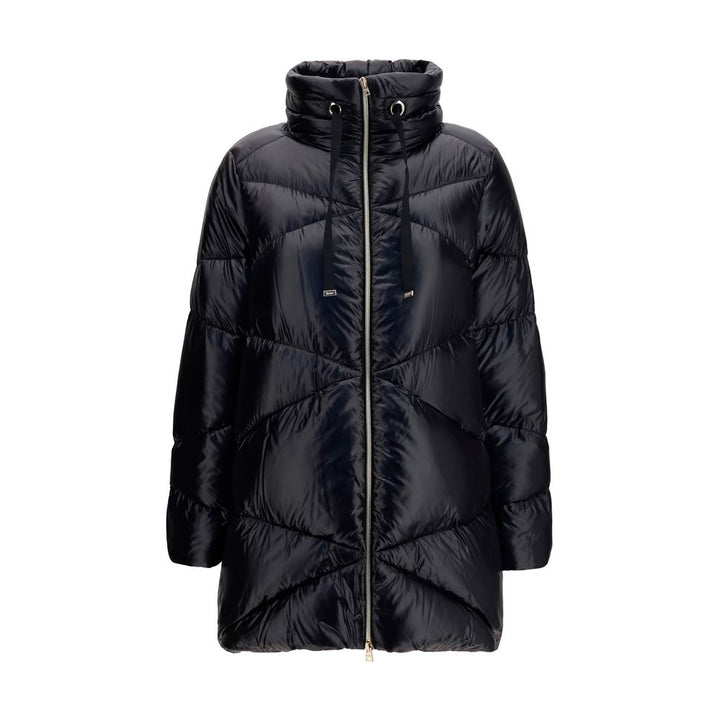 Herno Black Goose Down Full-Length Jacket