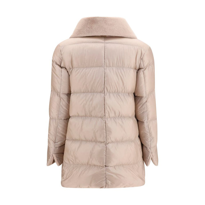 Herno Beige Goose Down Full-Length Jacket