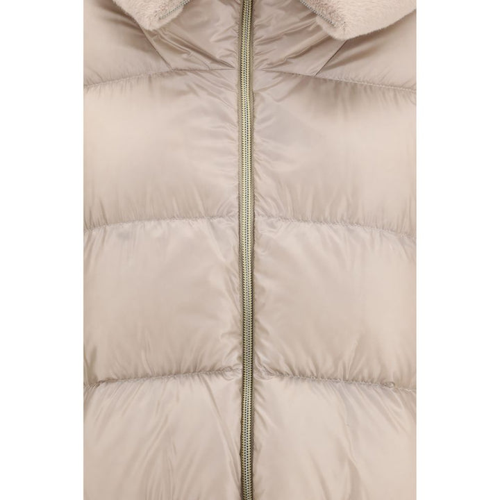 Herno Beige Goose Down Full-Length Jacket