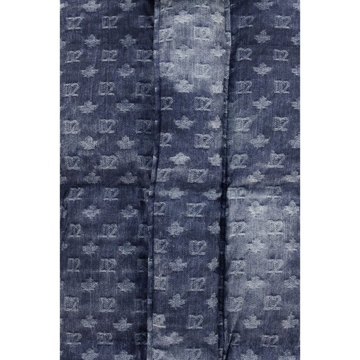 Dsquared² Blue Polyester Full-Length Jacket