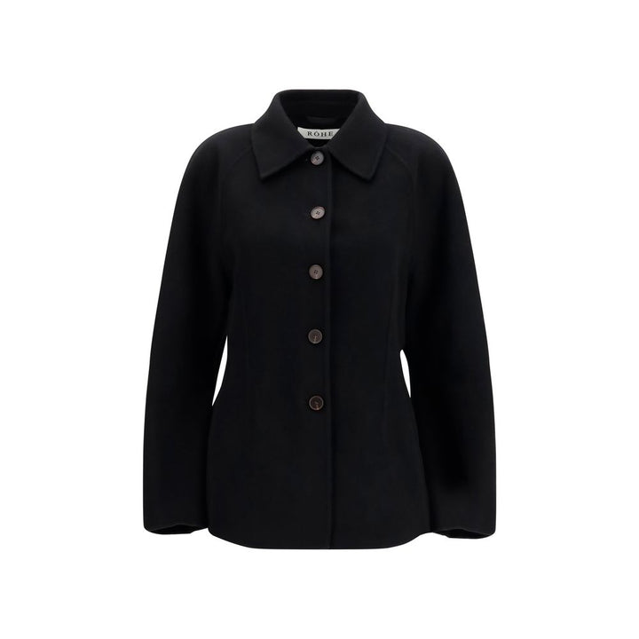 Rohe Black Wool Oves Aries Full-Length Jacket