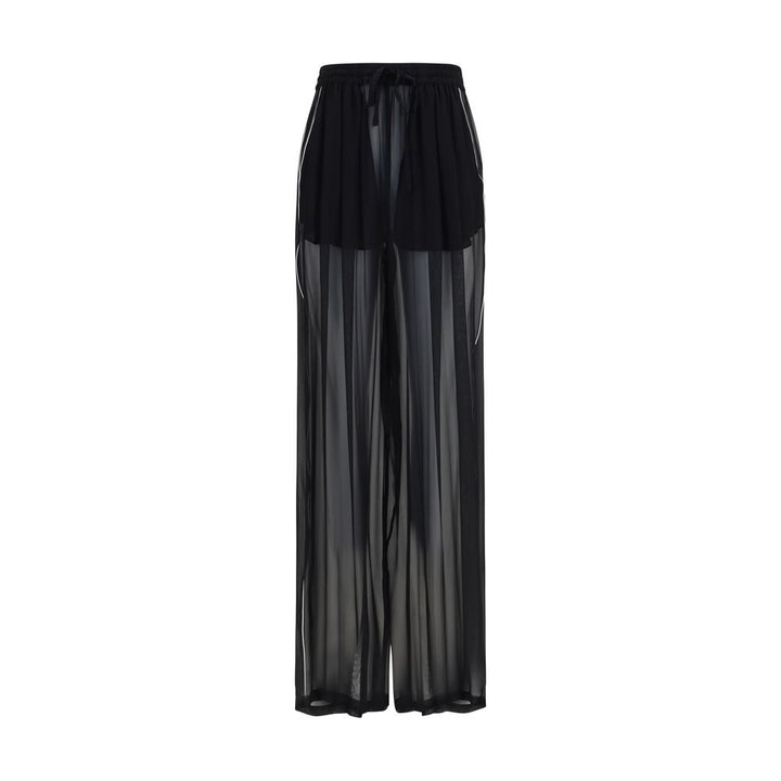 Dolce & Gabbana Black Silk Casual Pants