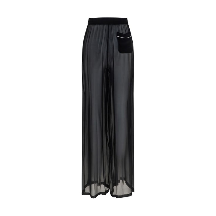 Dolce & Gabbana Black Silk Casual Pants