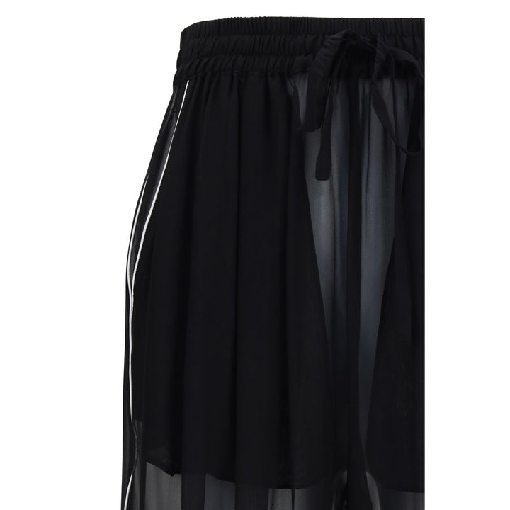Dolce & Gabbana Black Silk Casual Pants
