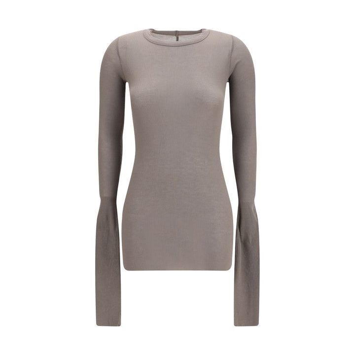 Rick Owens Gray Viscose Long Sleeve T-Shirt