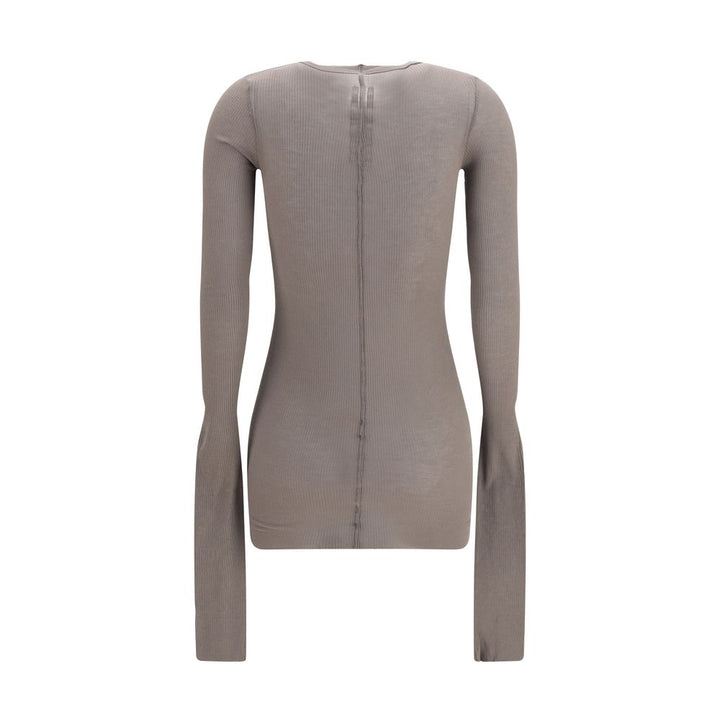 Rick Owens Gray Viscose Long Sleeve T-Shirt
