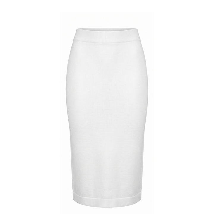 Malo White Cotton Women Skirt