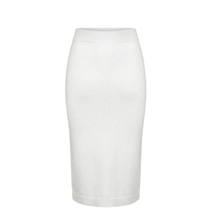 Malo White Cotton Women Skirt