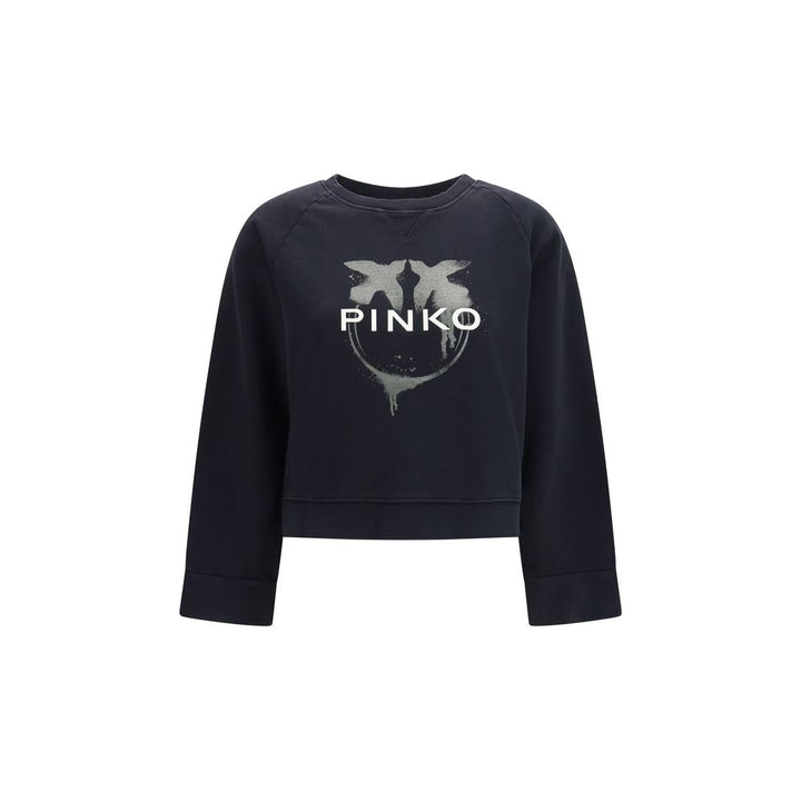 PINKO Black Cotton Sweatshirt