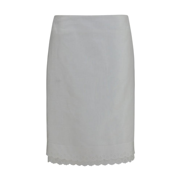 Magda Butrym White Cotton Midi Skirt