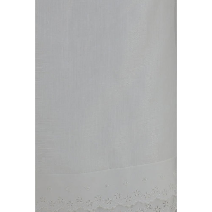 Magda Butrym White Cotton Midi Skirt