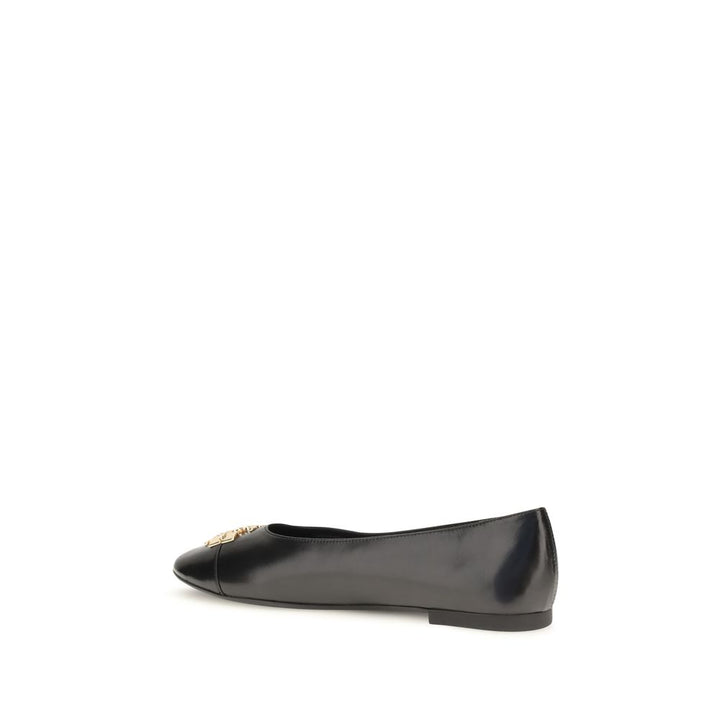 Tory Burch Black Goatskin Ballet Flats