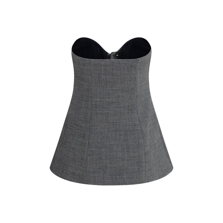 Magda Butrym Gray Wool Oves Aries Corset