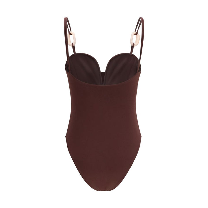Magda Butrym Bordeaux Nylon One-Piece Swimsuit