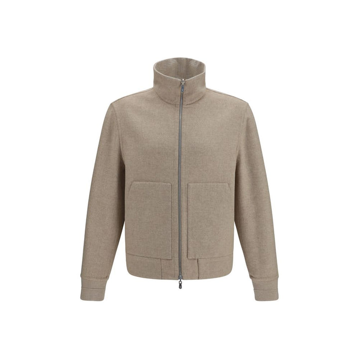 Brunello Cucinelli Beige Cashmere Full-Length Jacket