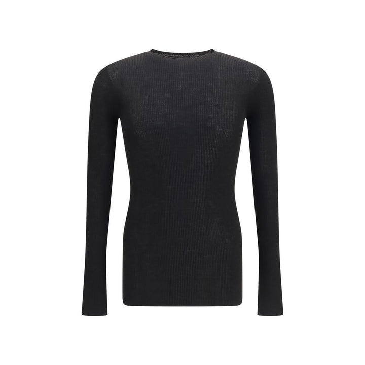 Rick Owens Black Wool Oves Aries Sweatshirt