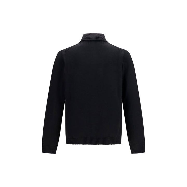 Roberto Collina Black Wool Oves Aries Turtleneck