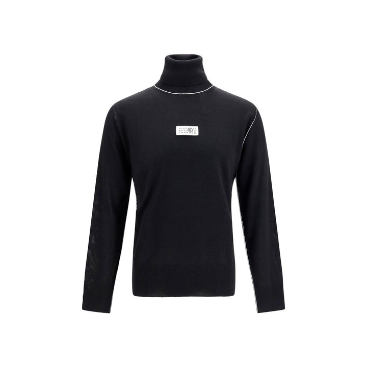 MM6 Black Wool Oves Aries Turtleneck
