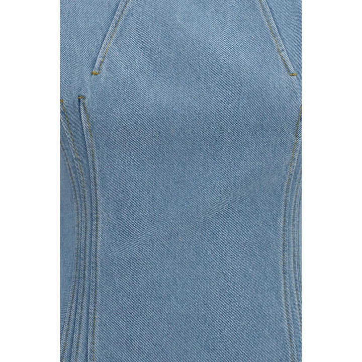Magda Butrym Blue Cotton Casual Dress