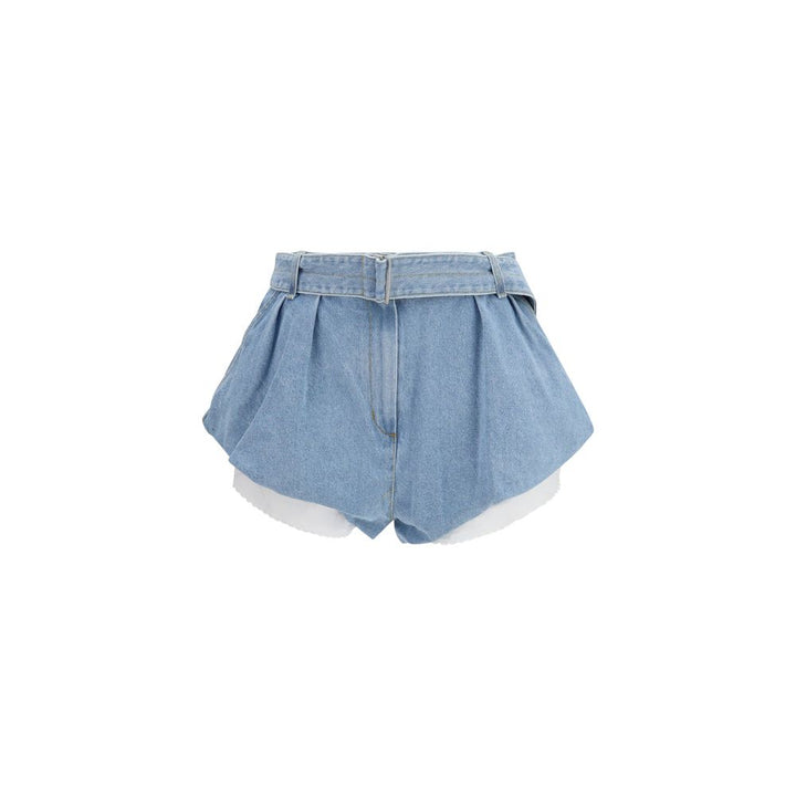 Magda Butrym Blue Cotton Bermuda Shorts