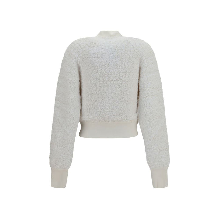 Balmain White Viscose Bomber