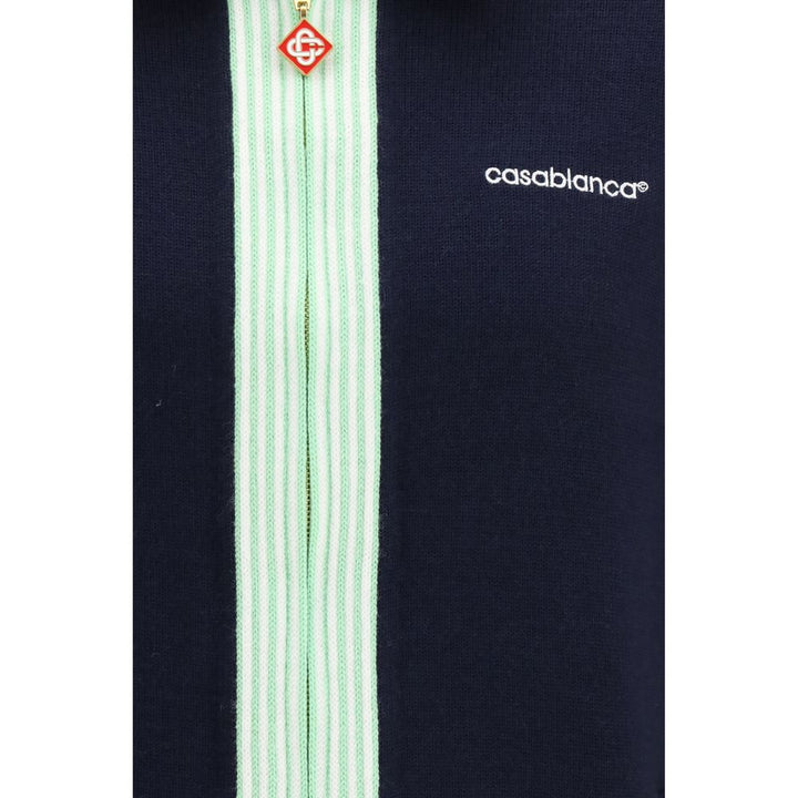 Casablanca Blue Wool Oves Aries Full-Length Jacket