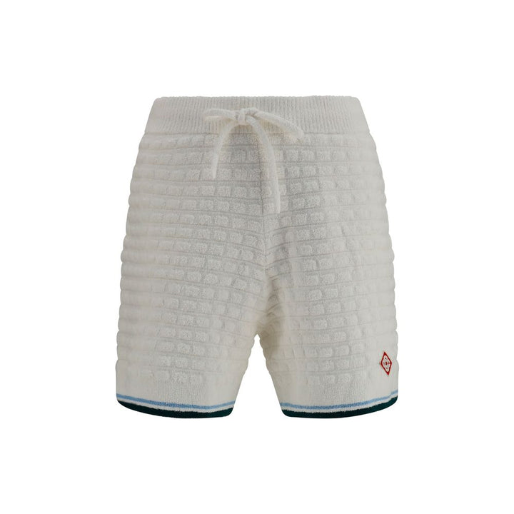 Casablanca White Cotton Bermuda Shorts