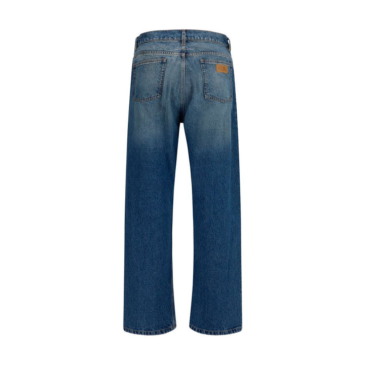 MM6 Blue Cotton Straight-Leg Jeans