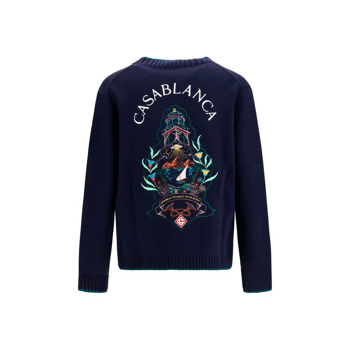Casablanca Blue Wool Oves Aries Cardigan