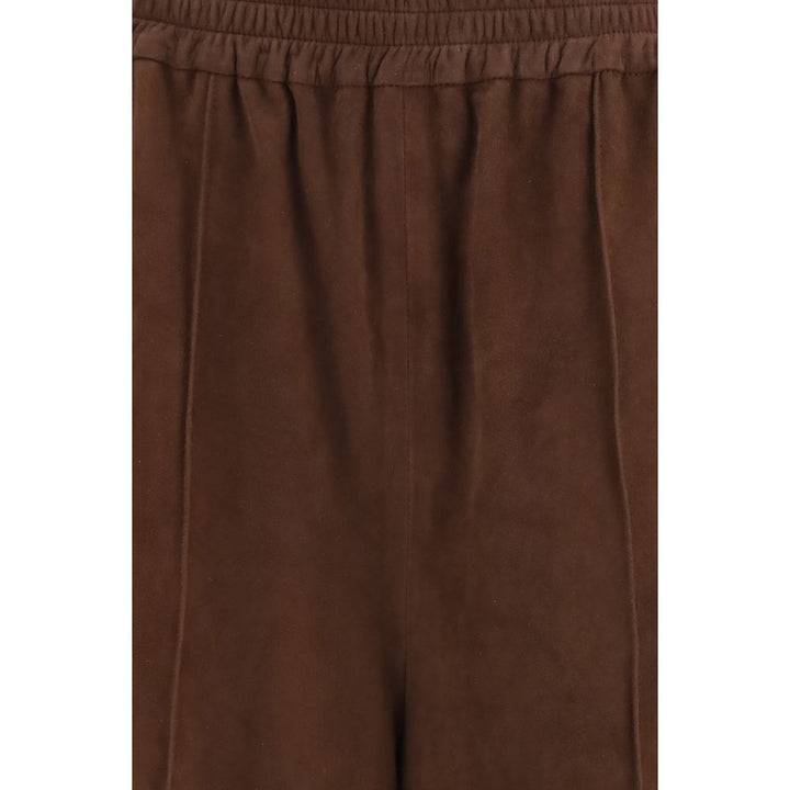 Fabiana Filippi Brown Leather Casual Pants
