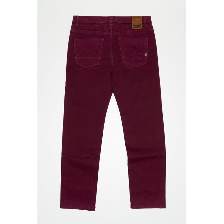 Bikkembergs Bordeaux Cotton Slim Fit Jeans