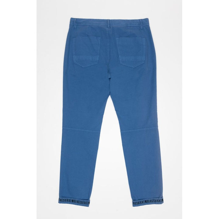 Bikkembergs Blue Cotton Joggers (Workout Pants)