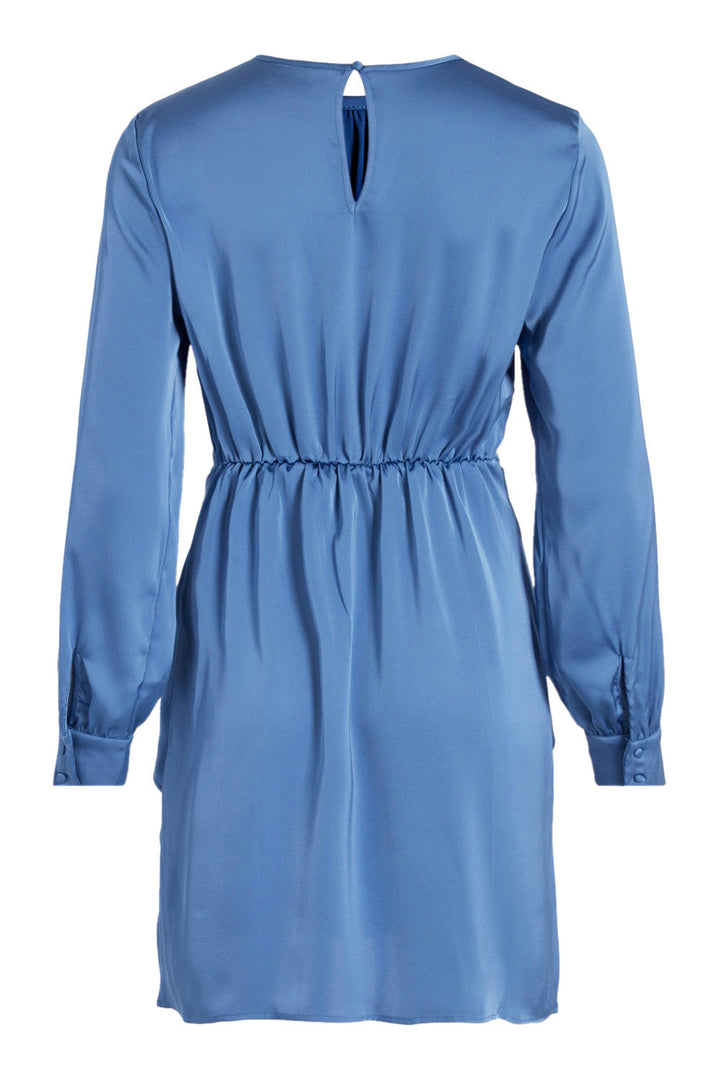 Vila Clothes Blue Polyester Short Dress