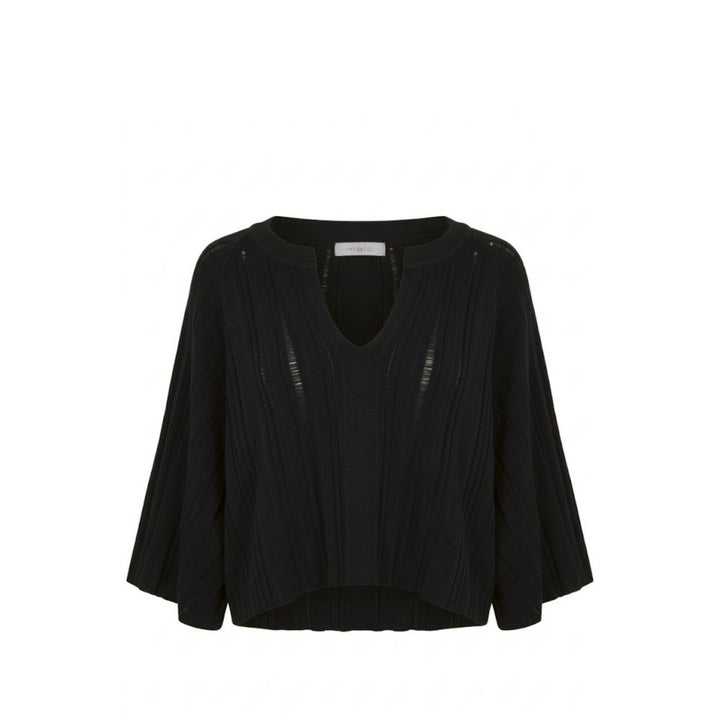 Malo Black Cotton Women Sweater