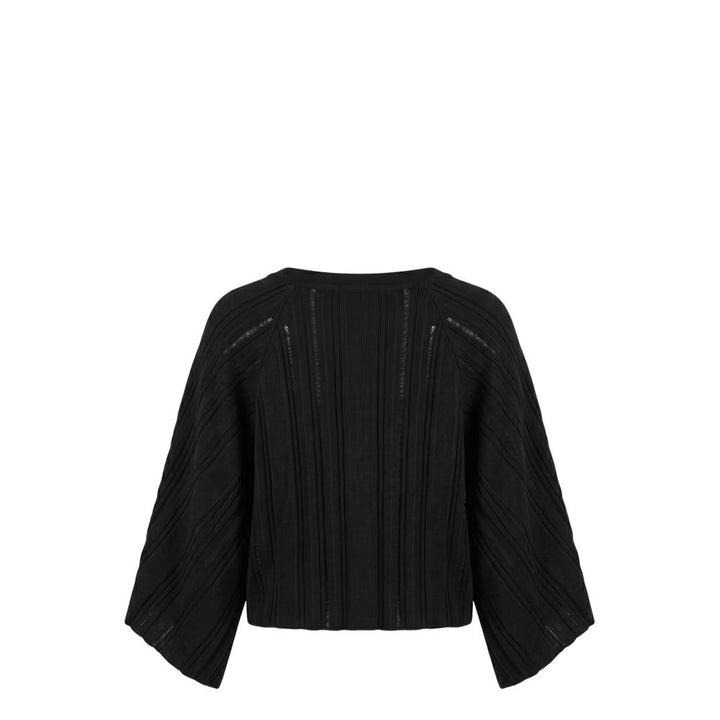 Malo Black Cotton Women Sweater