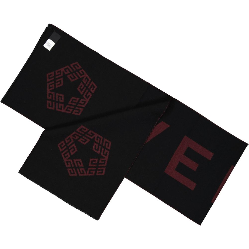 Givenchy Black Virgin Wool Scarf